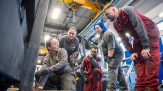 Service Technicians working on a truck